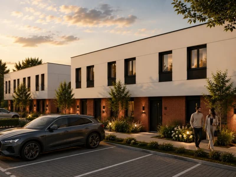 Bliźniak w spokojnej okolicy z ogrodem i 2 miejscami postojowymi | 75,39 m² | 4 pokoje|  Osiny|  
